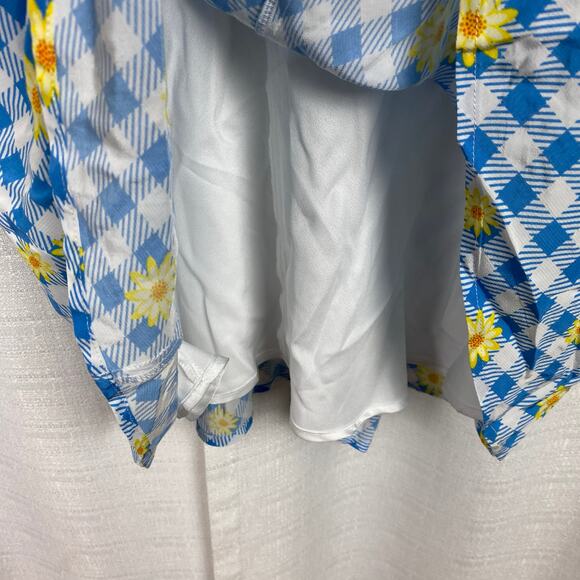 Staud Blue Gingham Daisy Milla Mini Dress Sz.8 NWT - Picture 12 of 14